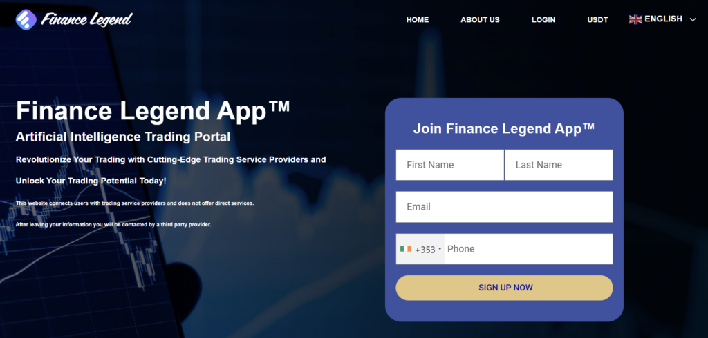 Finance Legend App Website